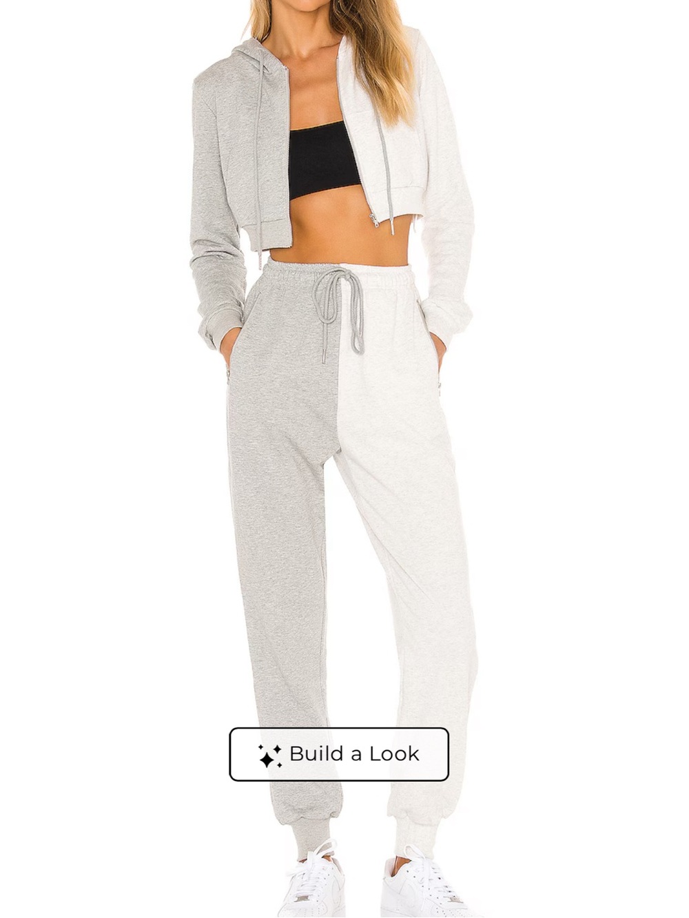 Superdown Renna Two-Tone Multi Grey Lounge Jogger Sweatpants